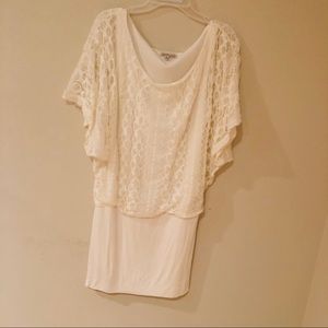 White lace mini dress